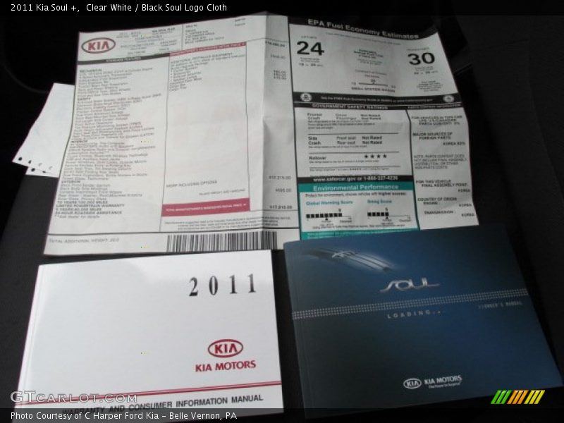 Clear White / Black Soul Logo Cloth 2011 Kia Soul +