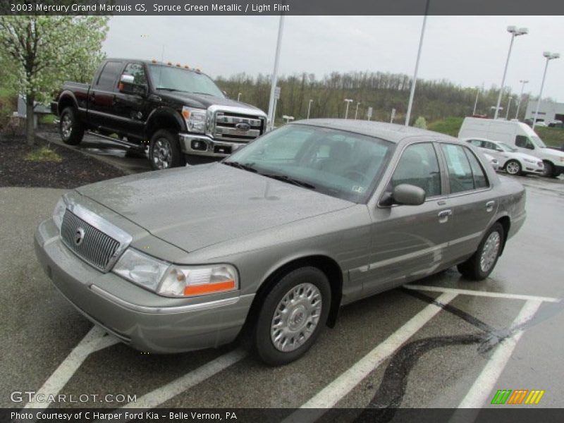Spruce Green Metallic / Light Flint 2003 Mercury Grand Marquis GS