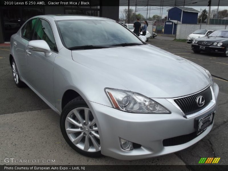 Glacier Frost Mica / Black 2010 Lexus IS 250 AWD
