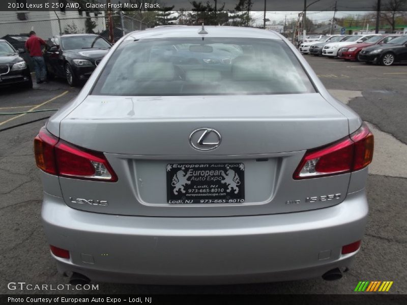 Glacier Frost Mica / Black 2010 Lexus IS 250 AWD