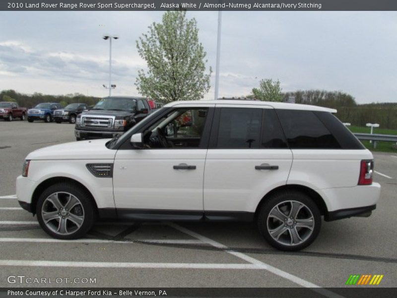 Alaska White / Almond-Nutmeg Alcantara/Ivory Stitching 2010 Land Rover Range Rover Sport Supercharged