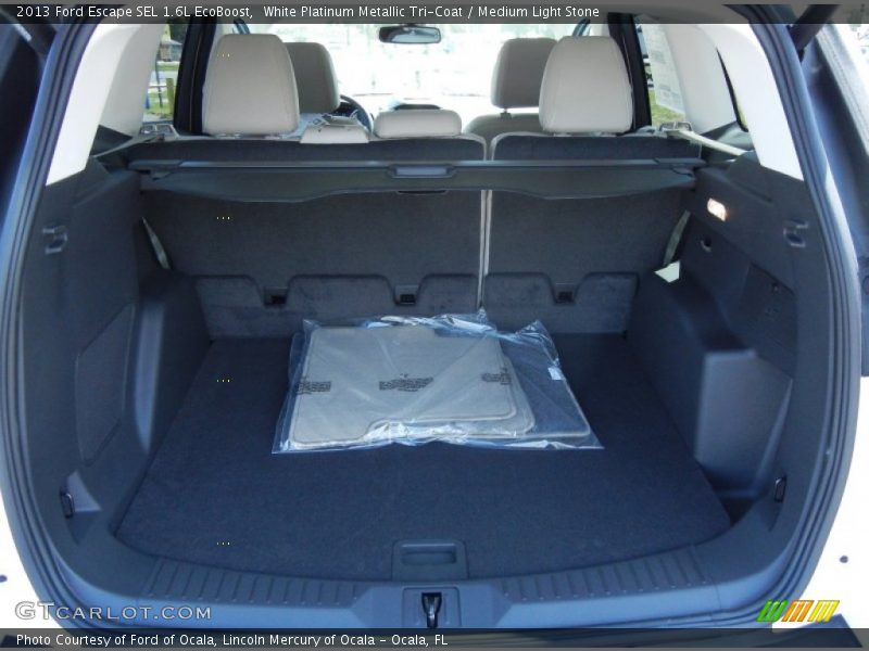 White Platinum Metallic Tri-Coat / Medium Light Stone 2013 Ford Escape SEL 1.6L EcoBoost