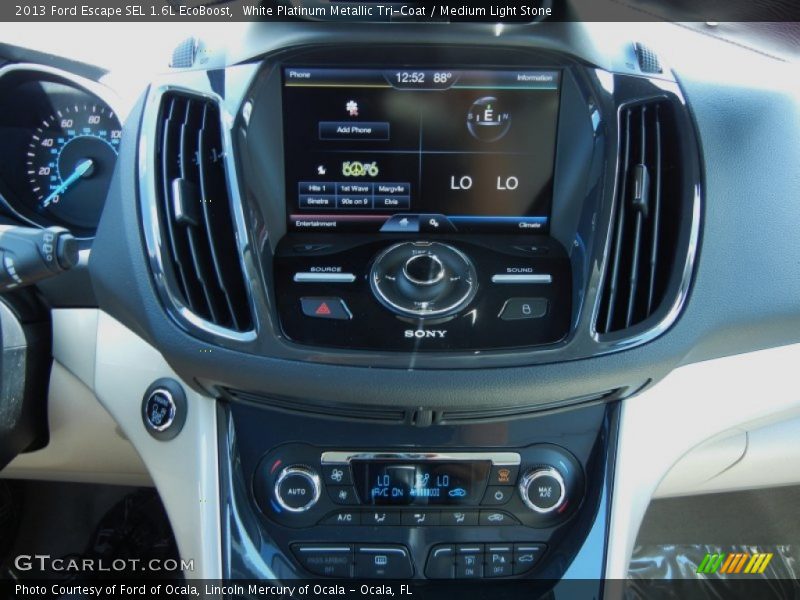 White Platinum Metallic Tri-Coat / Medium Light Stone 2013 Ford Escape SEL 1.6L EcoBoost