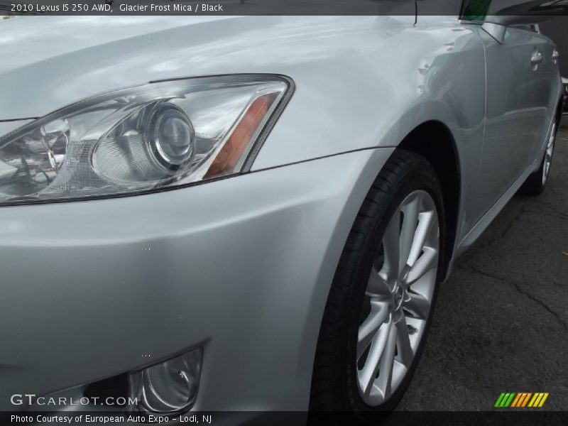 Glacier Frost Mica / Black 2010 Lexus IS 250 AWD