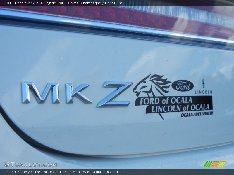 Crystal Champagne / Light Dune 2013 Lincoln MKZ 2.0L Hybrid FWD