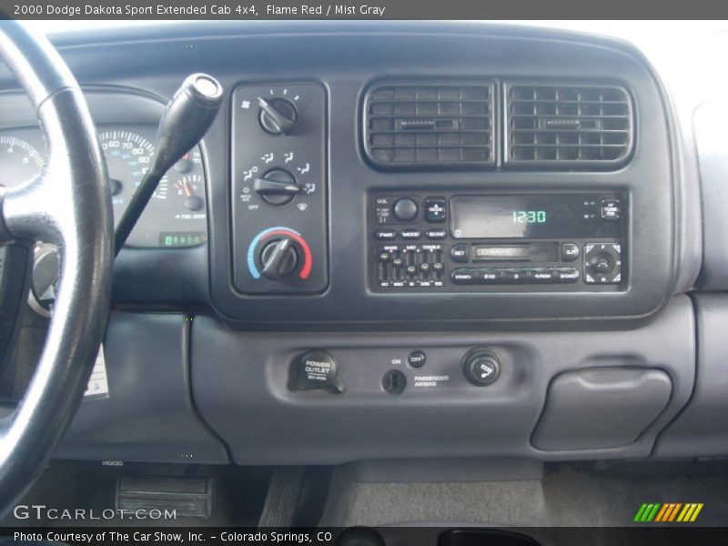 Flame Red / Mist Gray 2000 Dodge Dakota Sport Extended Cab 4x4