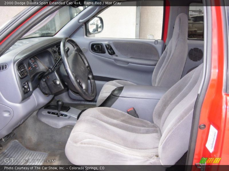 Flame Red / Mist Gray 2000 Dodge Dakota Sport Extended Cab 4x4