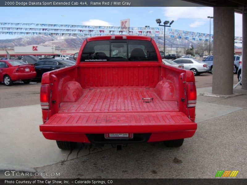 Flame Red / Mist Gray 2000 Dodge Dakota Sport Extended Cab 4x4