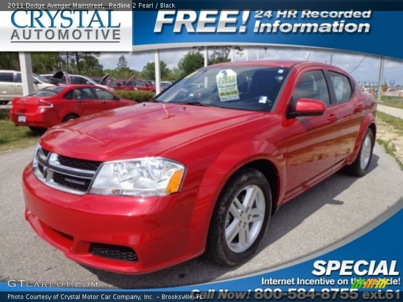 Redline 2 Pearl / Black 2011 Dodge Avenger Mainstreet
