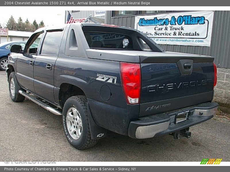 Arrival Blue Metallic / Medium Neutral Beige 2004 Chevrolet Avalanche 1500 Z71 4x4