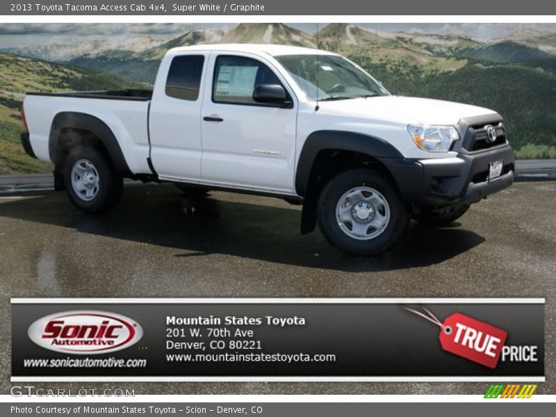 Super White / Graphite 2013 Toyota Tacoma Access Cab 4x4