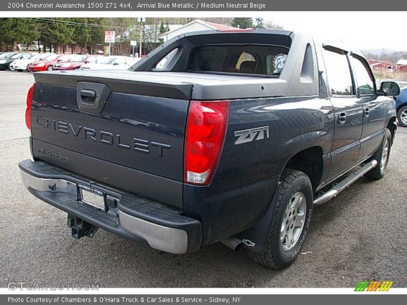 Arrival Blue Metallic / Medium Neutral Beige 2004 Chevrolet Avalanche 1500 Z71 4x4