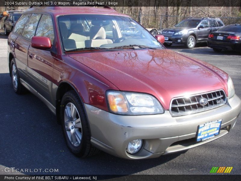 Regatta Red Pearl / Beige 2004 Subaru Outback H6 3.0 Wagon