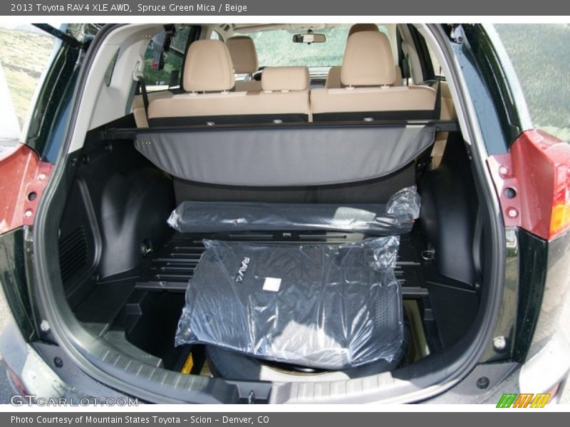 Spruce Green Mica / Beige 2013 Toyota RAV4 XLE AWD