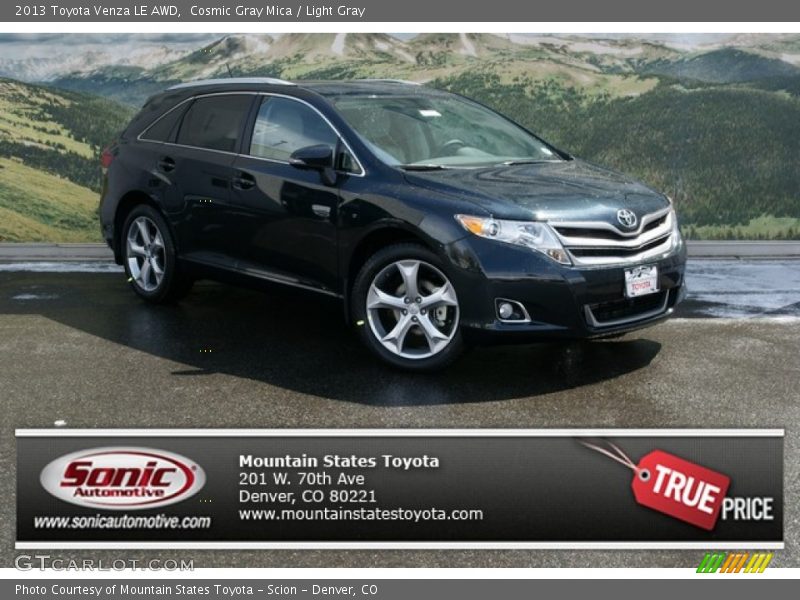 Cosmic Gray Mica / Light Gray 2013 Toyota Venza LE AWD