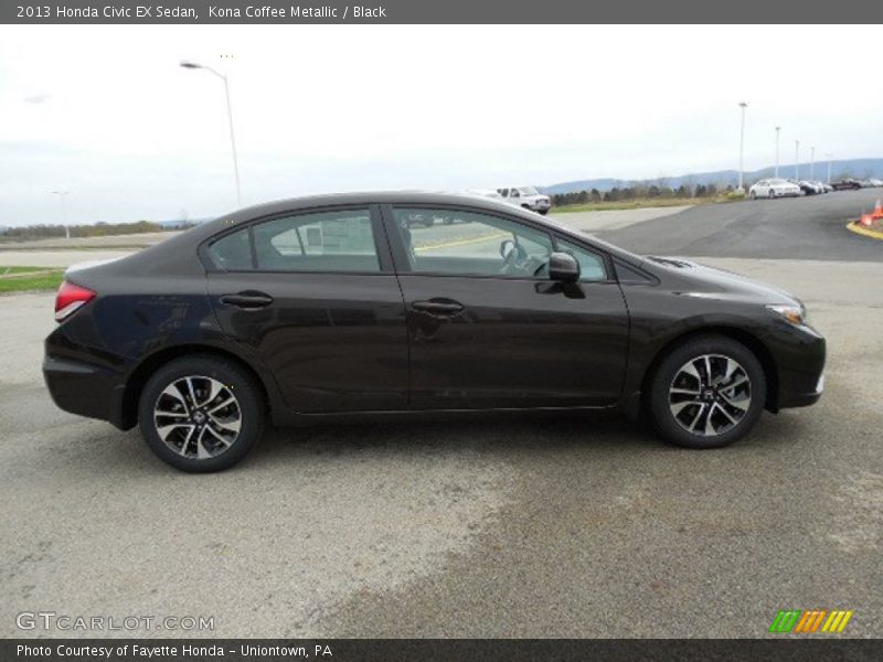 Kona Coffee Metallic / Black 2013 Honda Civic EX Sedan