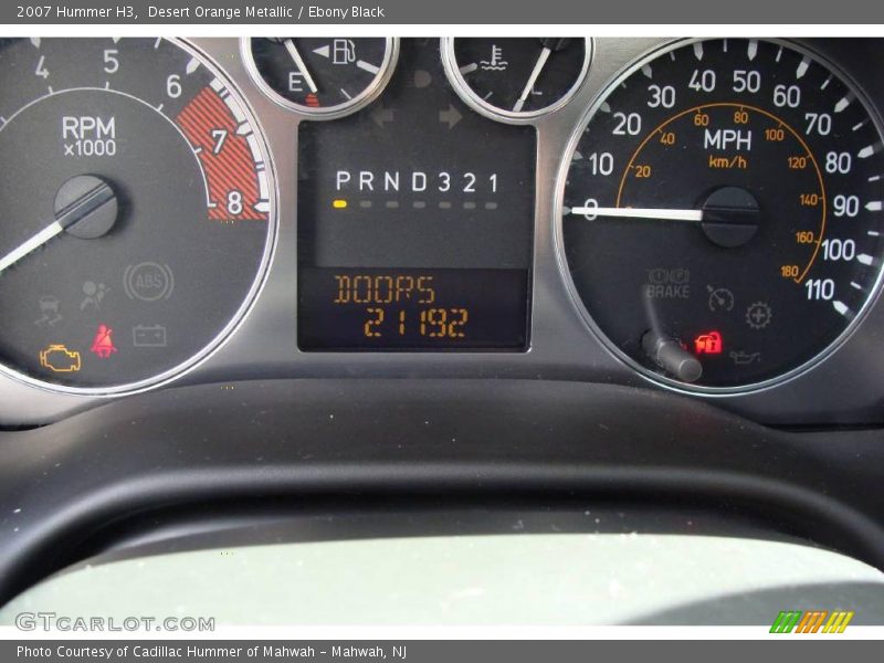 Desert Orange Metallic / Ebony Black 2007 Hummer H3