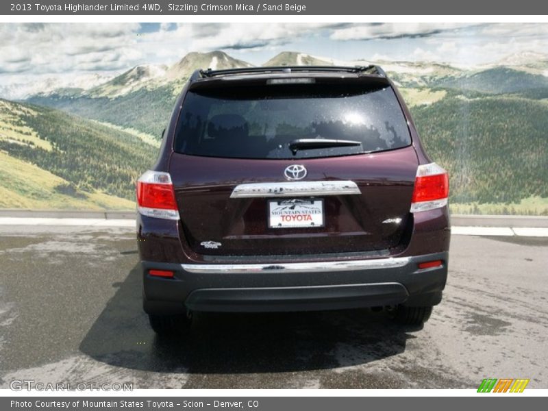 Sizzling Crimson Mica / Sand Beige 2013 Toyota Highlander Limited 4WD