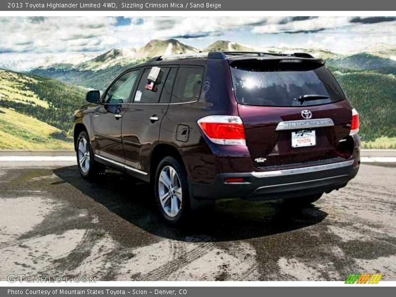 Sizzling Crimson Mica / Sand Beige 2013 Toyota Highlander Limited 4WD