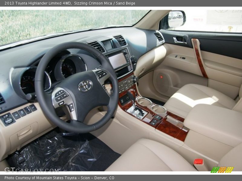 Sizzling Crimson Mica / Sand Beige 2013 Toyota Highlander Limited 4WD