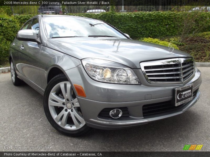 Palladium Silver Metallic / Black 2008 Mercedes-Benz C 300 Luxury