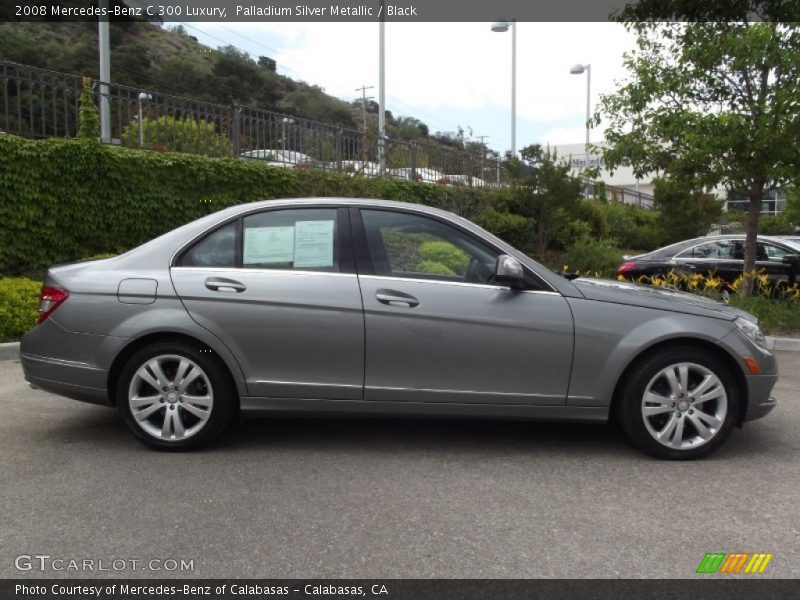 Palladium Silver Metallic / Black 2008 Mercedes-Benz C 300 Luxury