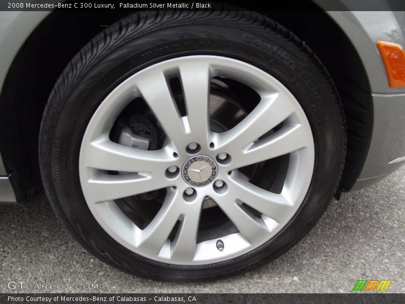 Palladium Silver Metallic / Black 2008 Mercedes-Benz C 300 Luxury