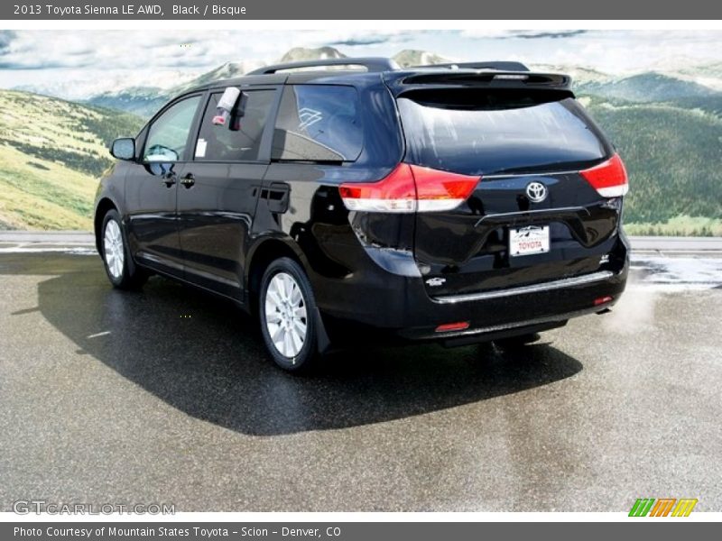 Black / Bisque 2013 Toyota Sienna LE AWD