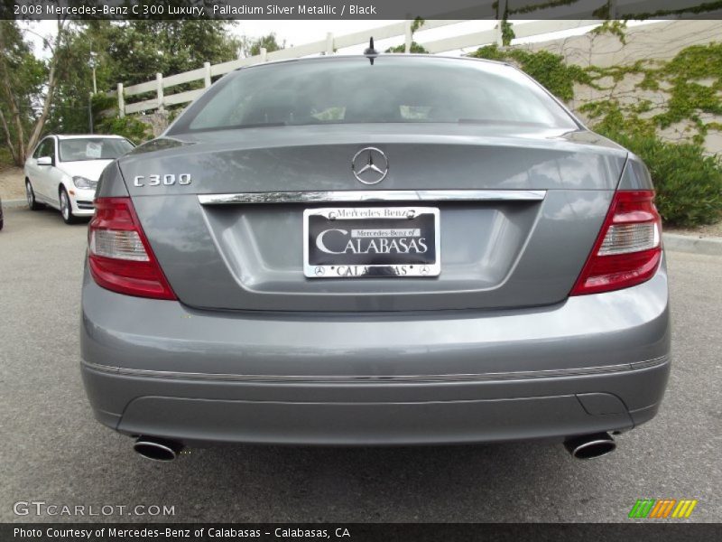 Palladium Silver Metallic / Black 2008 Mercedes-Benz C 300 Luxury