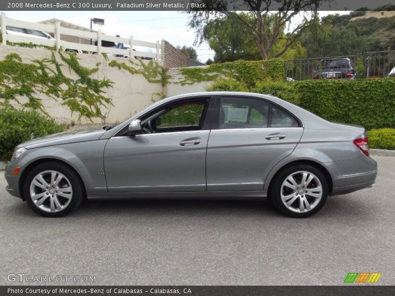 Palladium Silver Metallic / Black 2008 Mercedes-Benz C 300 Luxury