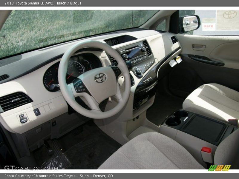 Black / Bisque 2013 Toyota Sienna LE AWD