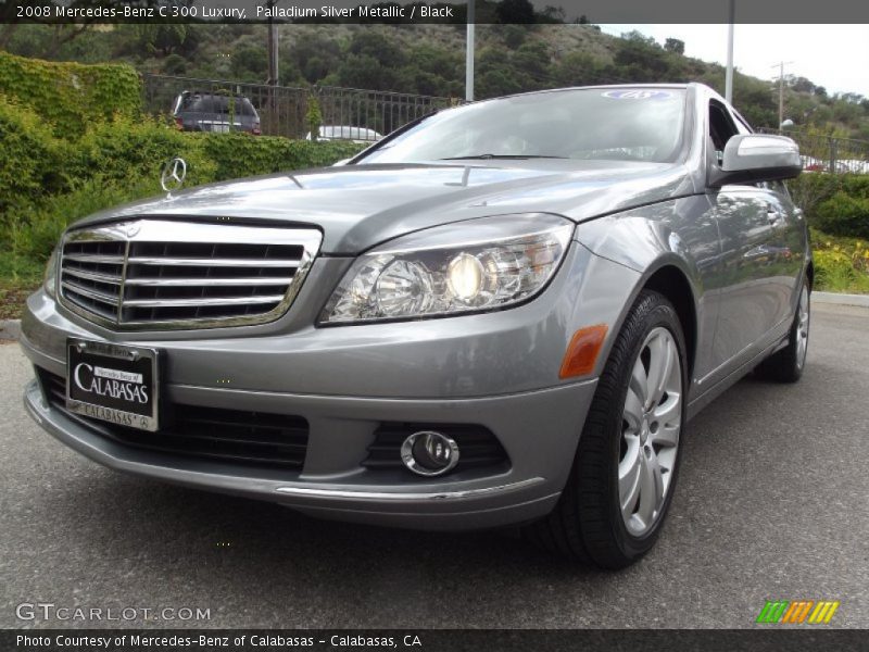 Palladium Silver Metallic / Black 2008 Mercedes-Benz C 300 Luxury