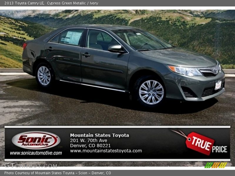Cypress Green Metallic / Ivory 2013 Toyota Camry LE