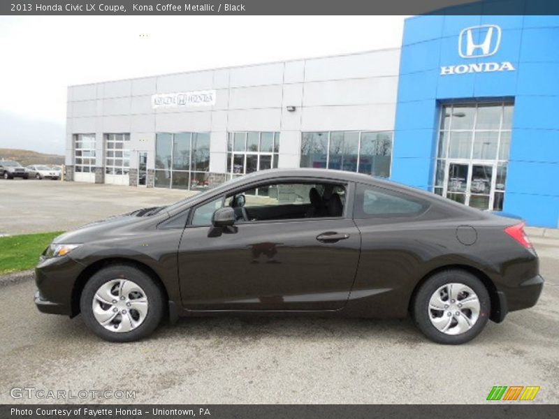 Kona Coffee Metallic / Black 2013 Honda Civic LX Coupe