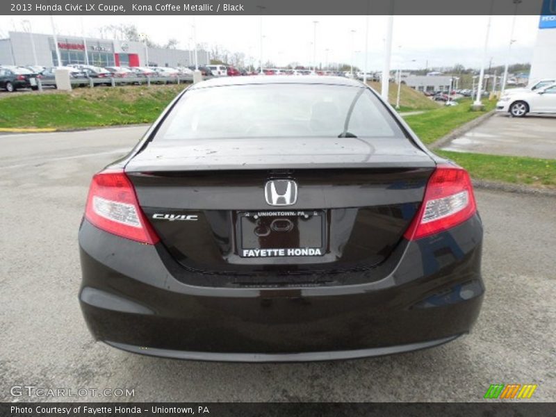 Kona Coffee Metallic / Black 2013 Honda Civic LX Coupe