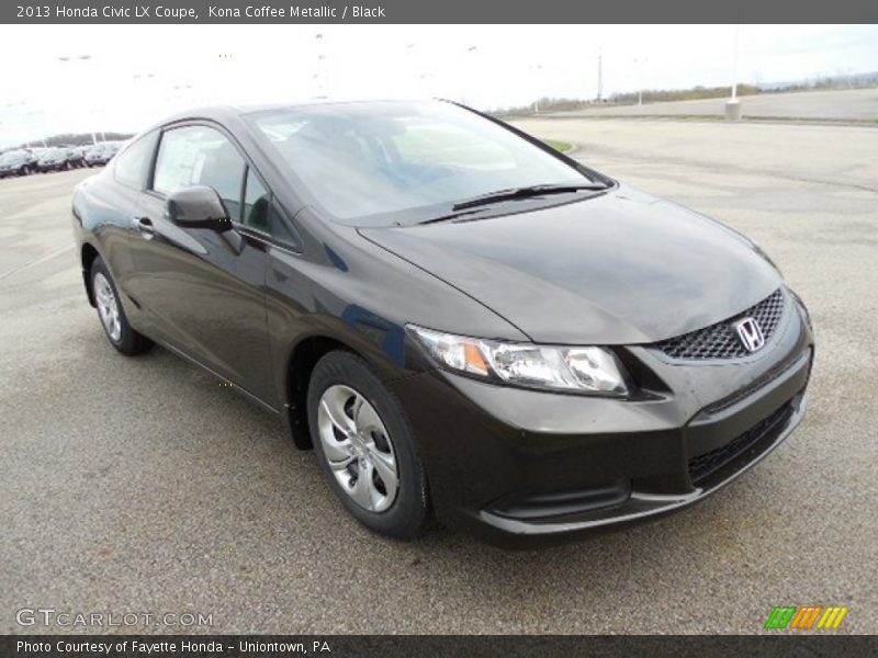 Kona Coffee Metallic / Black 2013 Honda Civic LX Coupe