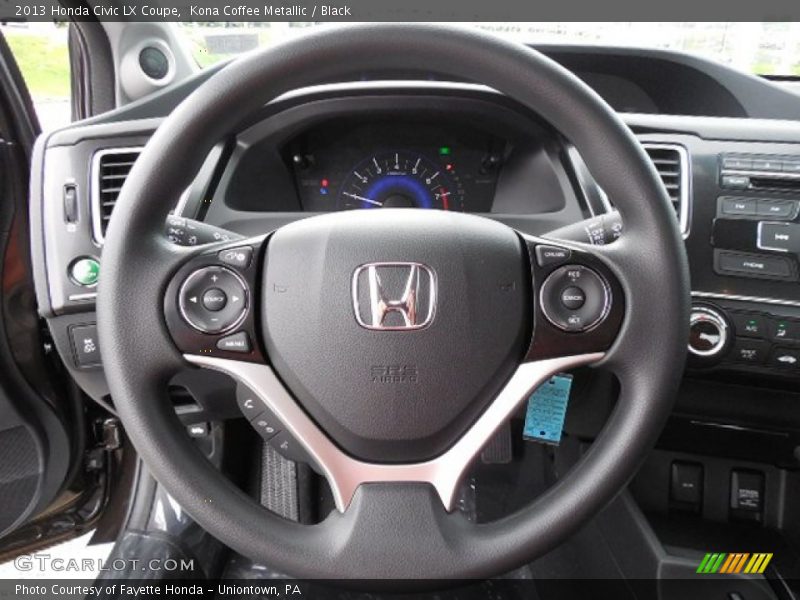Kona Coffee Metallic / Black 2013 Honda Civic LX Coupe