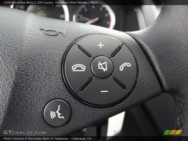 Palladium Silver Metallic / Black 2008 Mercedes-Benz C 300 Luxury