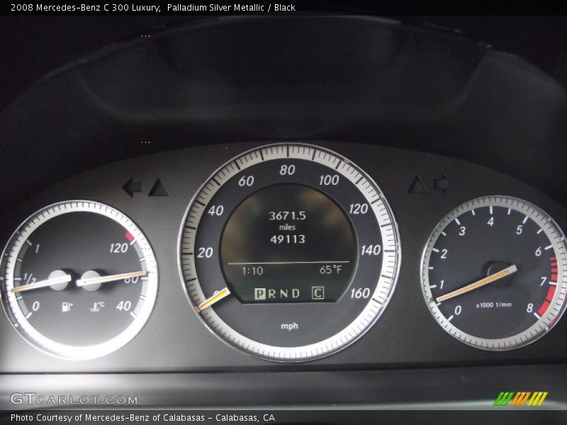 Palladium Silver Metallic / Black 2008 Mercedes-Benz C 300 Luxury
