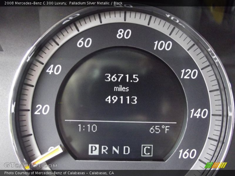 Palladium Silver Metallic / Black 2008 Mercedes-Benz C 300 Luxury