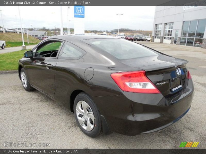 Kona Coffee Metallic / Black 2013 Honda Civic LX Coupe