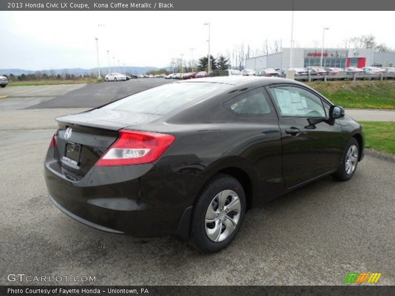 Kona Coffee Metallic / Black 2013 Honda Civic LX Coupe