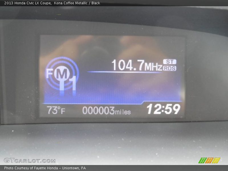 Kona Coffee Metallic / Black 2013 Honda Civic LX Coupe