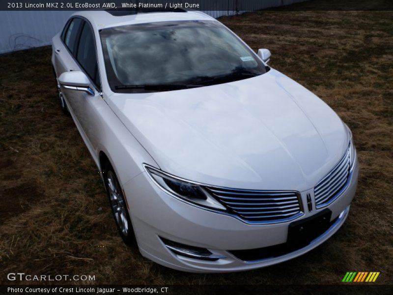 White Platinum / Light Dune 2013 Lincoln MKZ 2.0L EcoBoost AWD