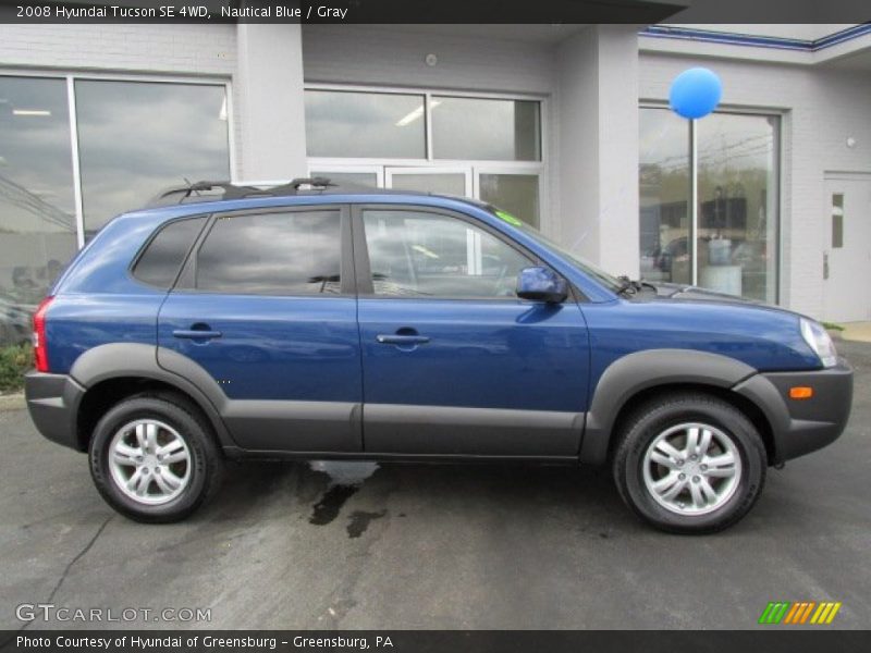 Nautical Blue / Gray 2008 Hyundai Tucson SE 4WD