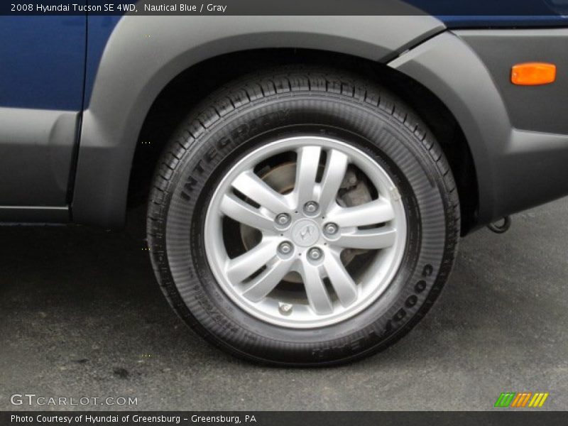 Nautical Blue / Gray 2008 Hyundai Tucson SE 4WD