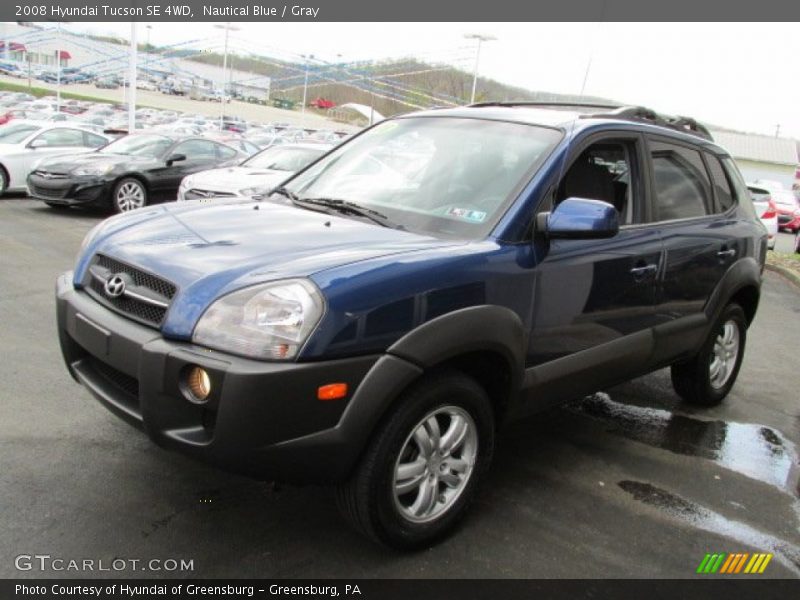 Nautical Blue / Gray 2008 Hyundai Tucson SE 4WD