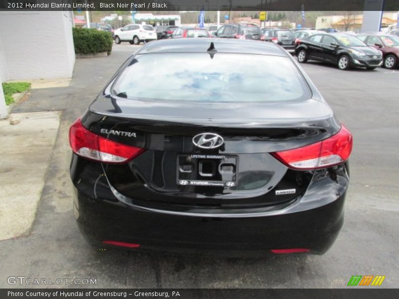 Black Noir Pearl / Black 2012 Hyundai Elantra Limited