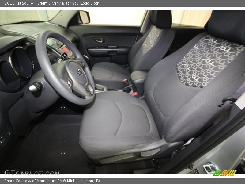 Bright Silver / Black Soul Logo Cloth 2011 Kia Soul +