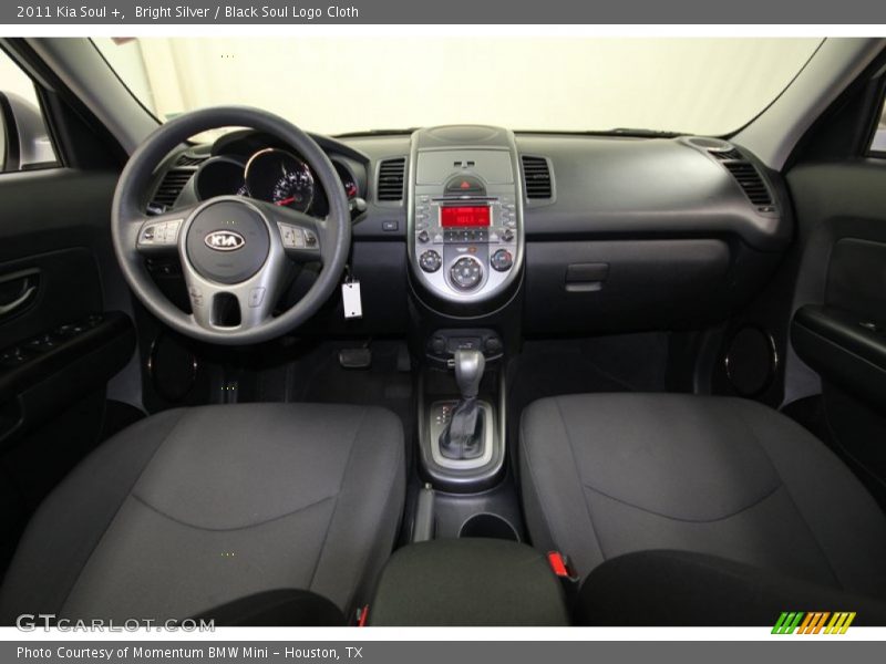 Bright Silver / Black Soul Logo Cloth 2011 Kia Soul +